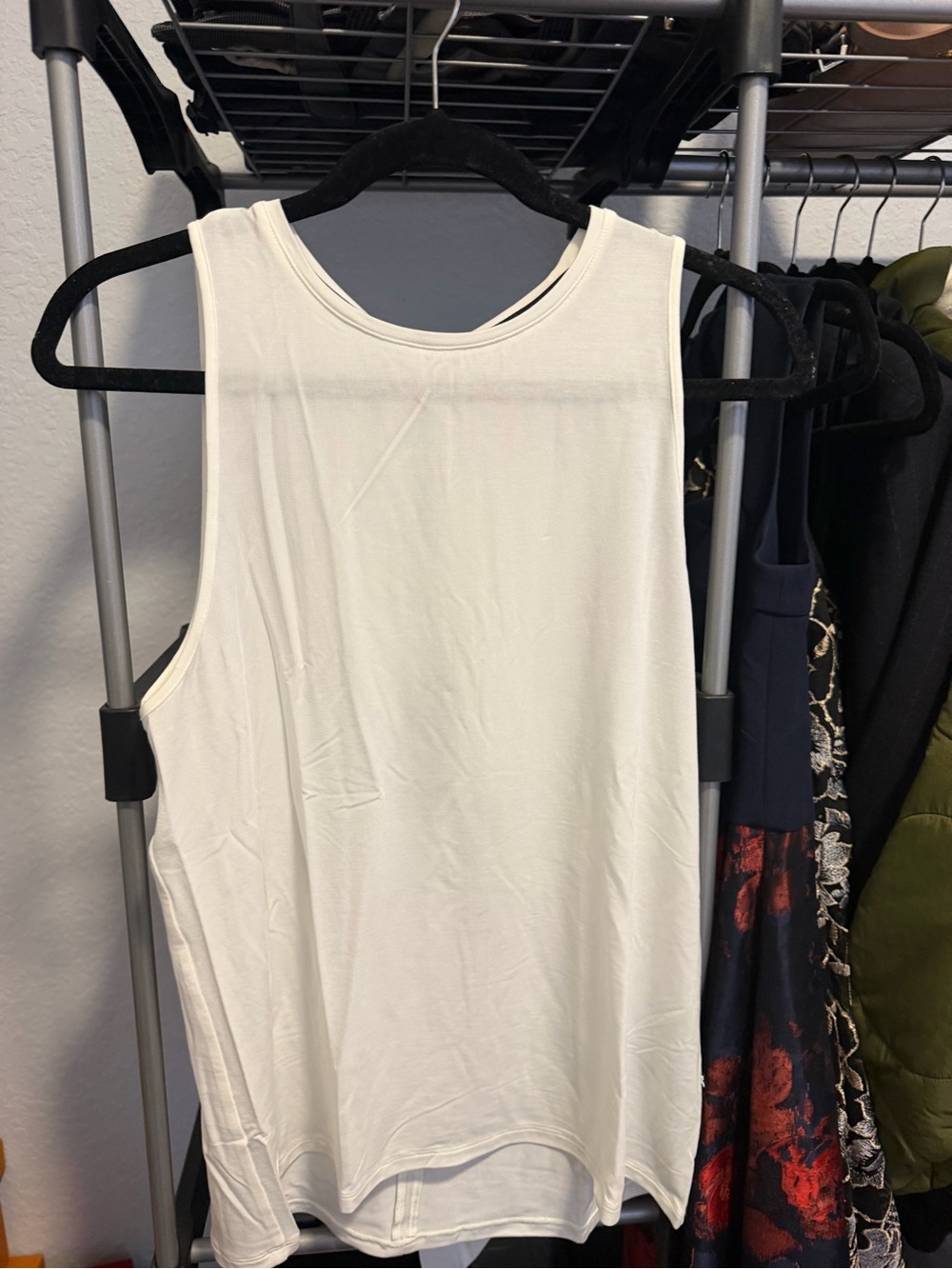 Classic White Scoop Neck Tank Top